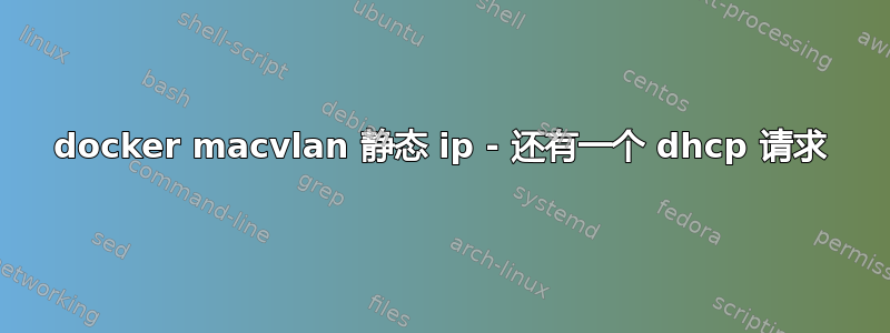 docker macvlan 静态 ip - 还有一个 dhcp 请求