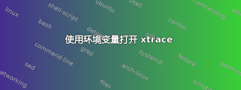 使用环境变量打开 xtrace