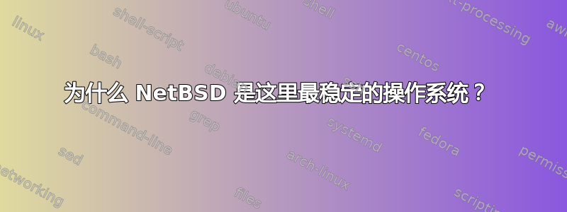 为什么 NetBSD 是这里最稳定的操作系统？ 