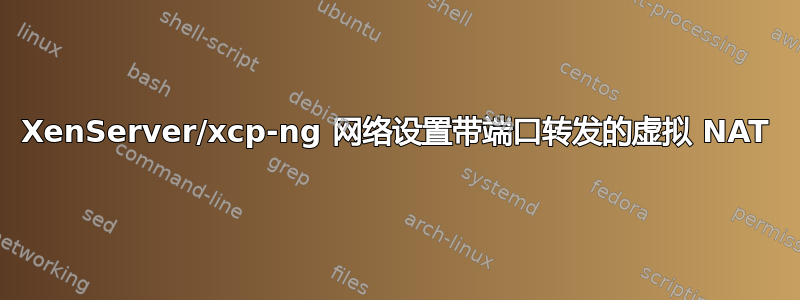 XenServer/xcp-ng 网络设置带端口转发的虚拟 NAT