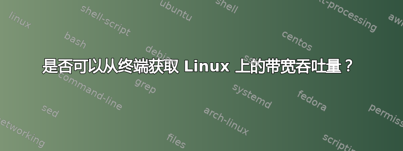 是否可以从终端获取 Linux 上的带宽吞吐量？