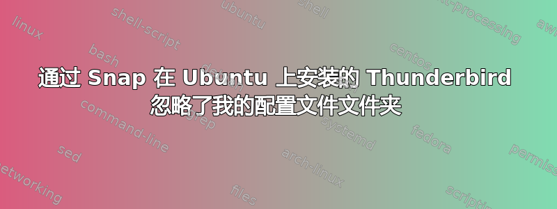 通过 Snap 在 Ubuntu 上安装的 Thunderbird 忽略了我的配置文件文件夹