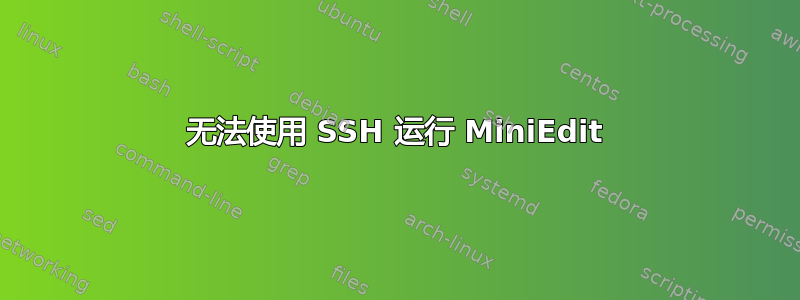 无法使用 SSH 运行 MiniEdit