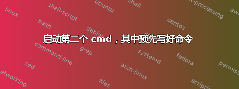 启动第二个 cmd，其中预先写好命令