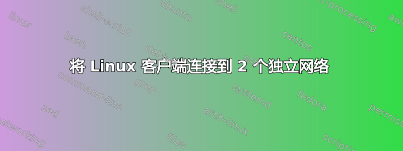 将 Linux 客户端连接到 2 个独立网络