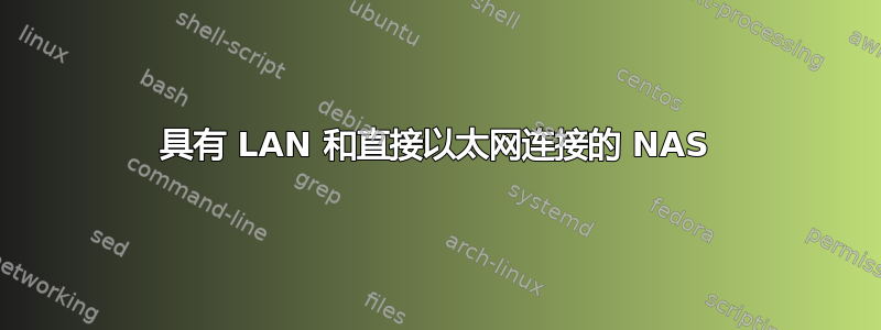 具有 LAN 和直接以太网连接的 NAS