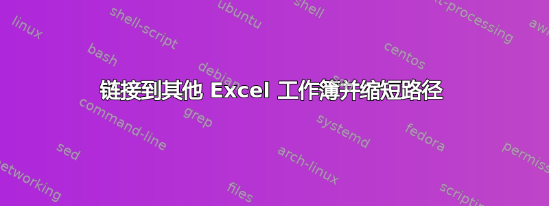 链接到其他 Excel 工作簿并缩短路径