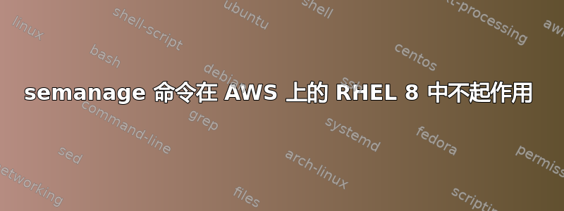 semanage 命令在 AWS 上的 RHEL 8 中不起作用