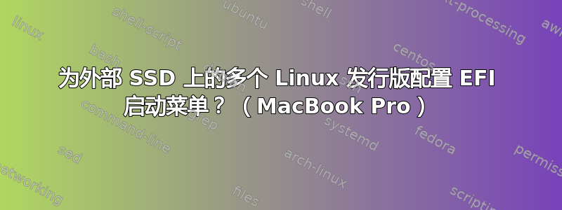 为外部 SSD 上的多个 Linux 发行版配置 EFI 启动菜单？ （MacBook Pro）