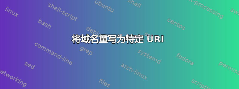 将域名重写为特定 URI