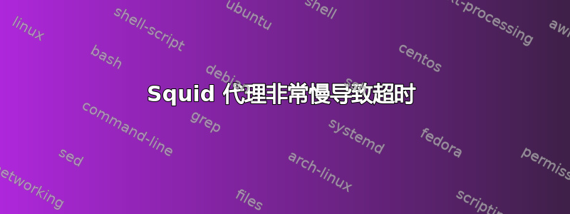 Squid 代理非常慢导致超时