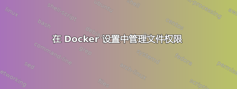 在 Docker 设置中管理文件权限