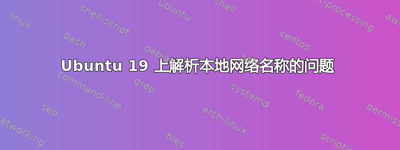 Ubuntu 19 上解析本地网络名称的问题