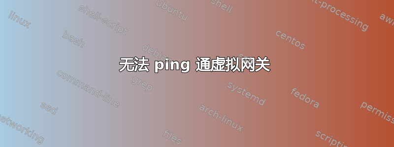 无法 ping 通虚拟网关