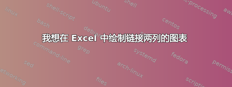 我想在 Excel 中绘制链接两列的图表