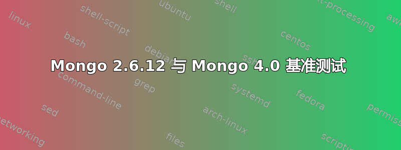 Mongo 2.6.12 与 Mongo 4.0 基准测试