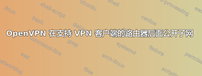 OpenVPN 在支持 VPN 客户端的路由器后面公开子网