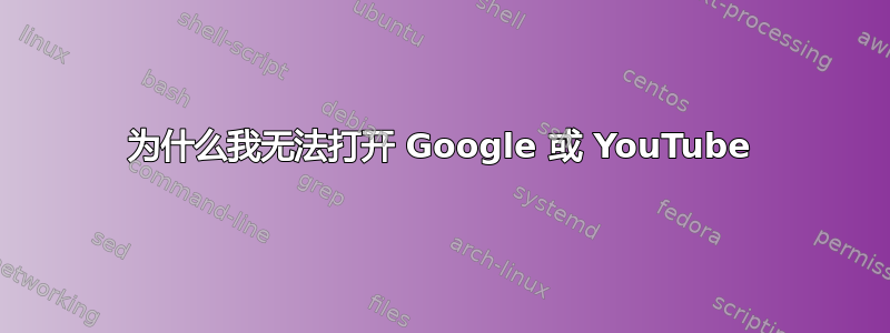 为什么我无法打开 Google 或 YouTube