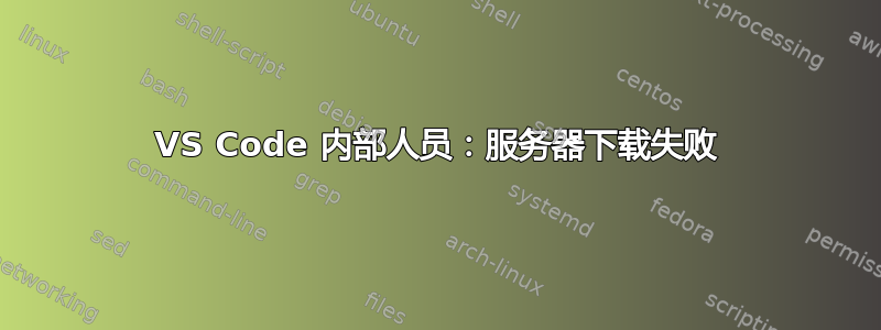 VS Code 内部人员：服务器下载失败