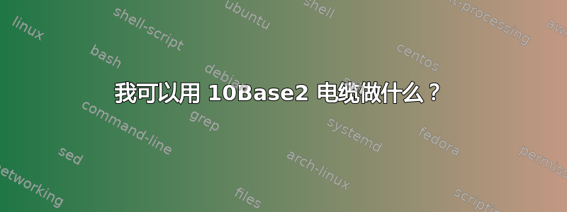 我可以用 10Base2 电缆做什么？