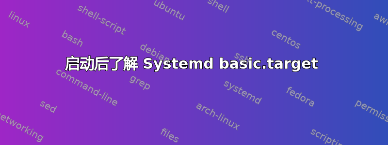 启动后了解 Systemd basic.target