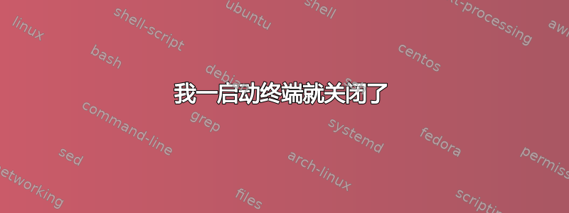 我一启动终端就关闭了