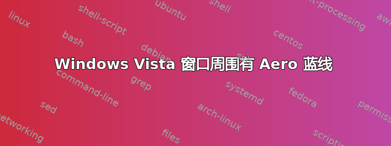 Windows Vista 窗口周围有 Aero 蓝线