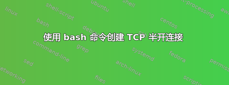 使用 bash 命令创建 TCP 半开连接