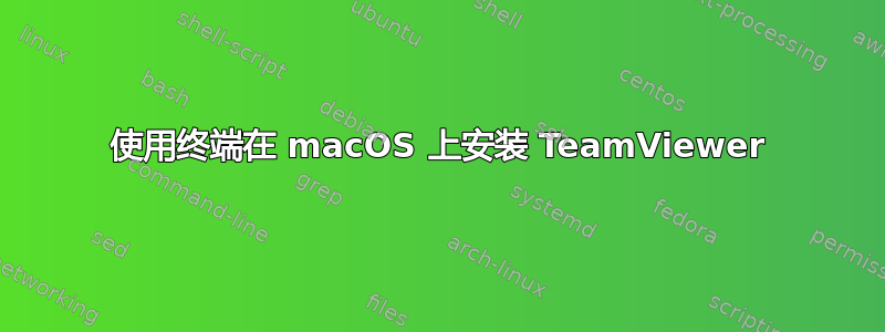 使用终端在 macOS 上安装 TeamViewer