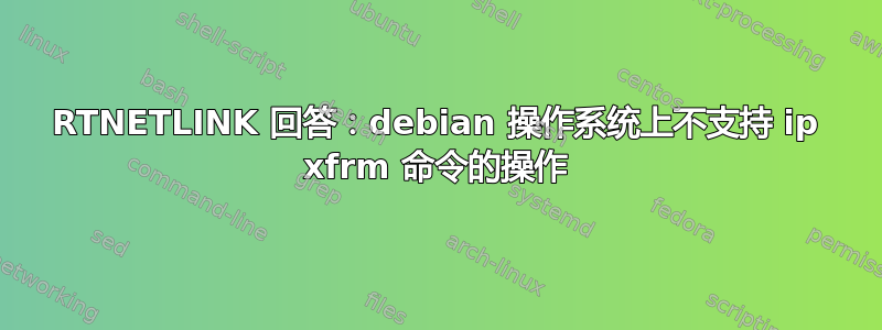 RTNETLINK 回答：debian 操作系统上不支持 ip xfrm 命令的操作