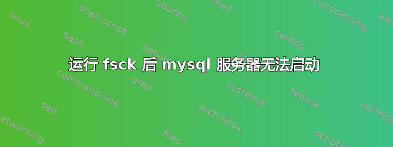 运行 fsck 后 mysql 服务器无法启动