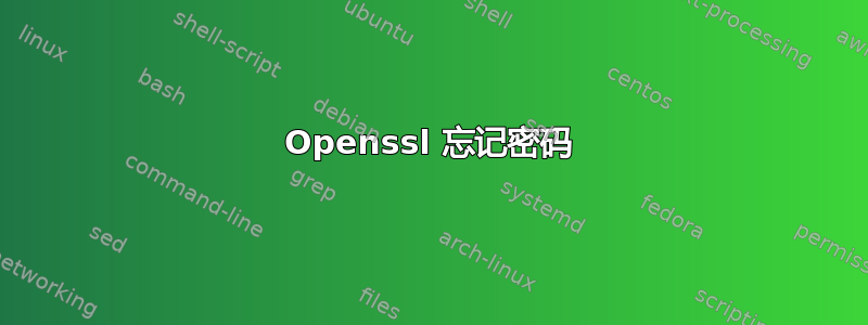 Openssl 忘记密码