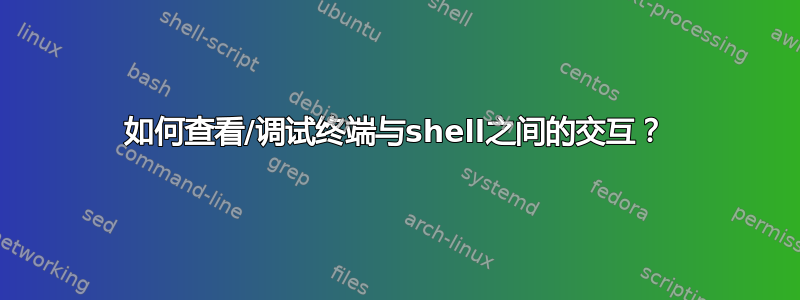 如何查看/调试终端与shell之间的交互？