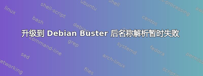 升级到 Debian Buster 后名称解析暂时失败