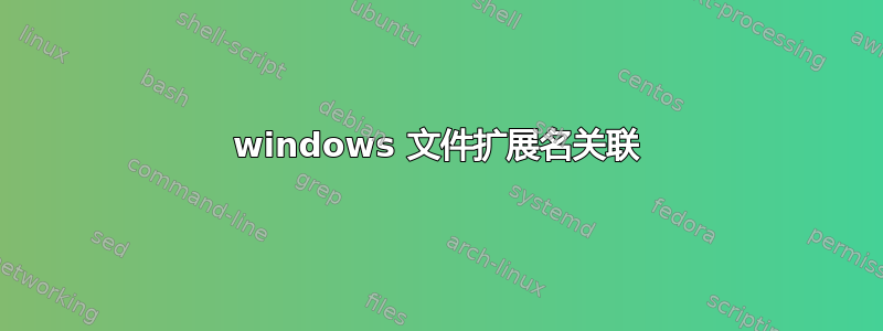 windows 文件扩展名关联