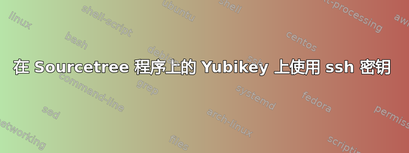 在 Sourcetree 程序上的 Yubikey 上使用 ssh 密钥