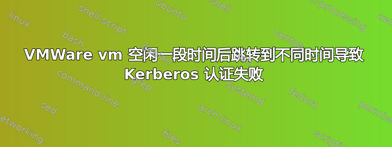 VMWare vm 空闲一段时间后跳转到不同时间导致 Kerberos 认证失败