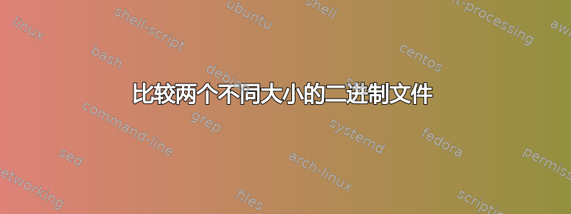 比较两个不同大小的二进制文件