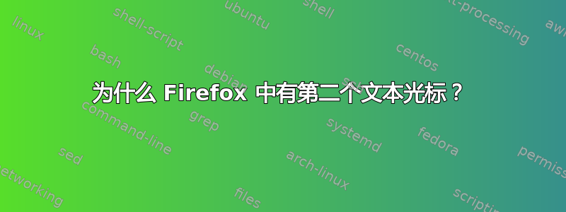 为什么 Firefox 中有第二个文本光标？