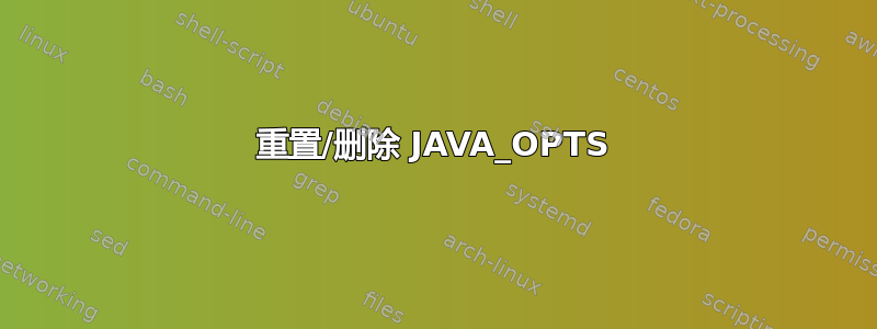 重置/删除 JAVA_OPTS