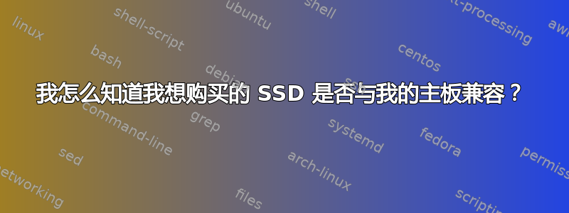 我怎么知道我想购买的 SSD 是否与我的主板兼容？