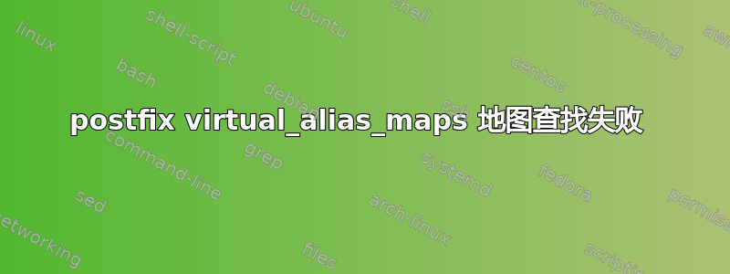 postfix virtual_alias_maps 地图查找失败 