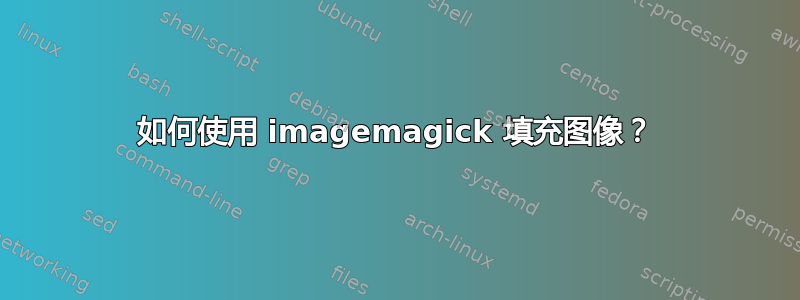 如何使用 imagemagick 填充图像？