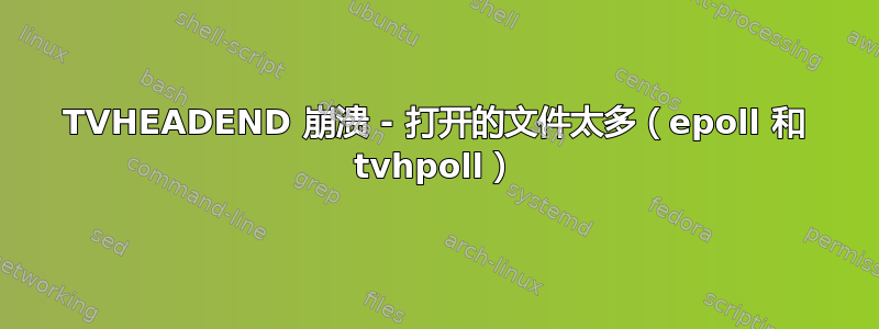 TVHEADEND 崩溃 - 打开的文件太多（epoll 和 tvhpoll）