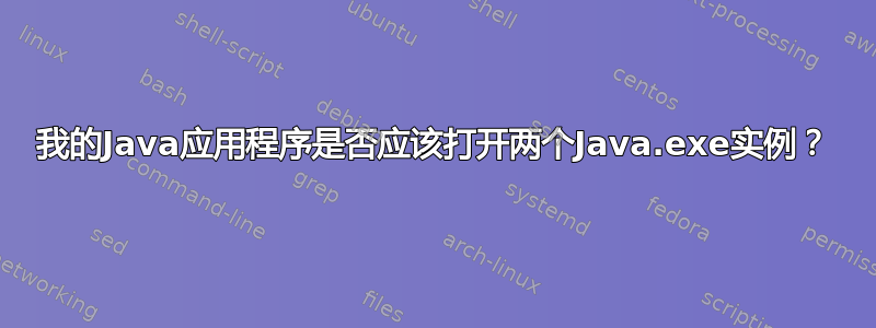 我的Java应用程序是否应该打开两个Java.exe实例？