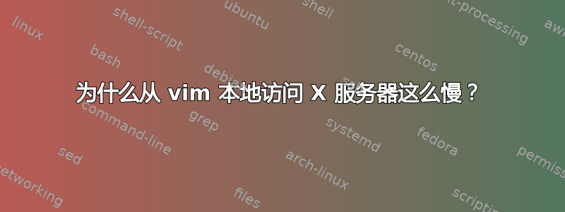 为什么从 vim 本地访问 X 服务器这么慢？