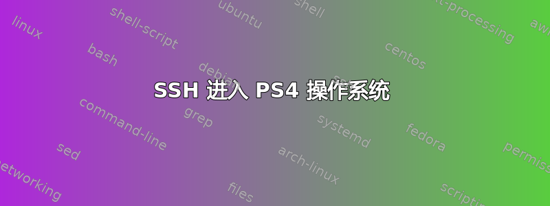 SSH 进入 PS4 操作系统