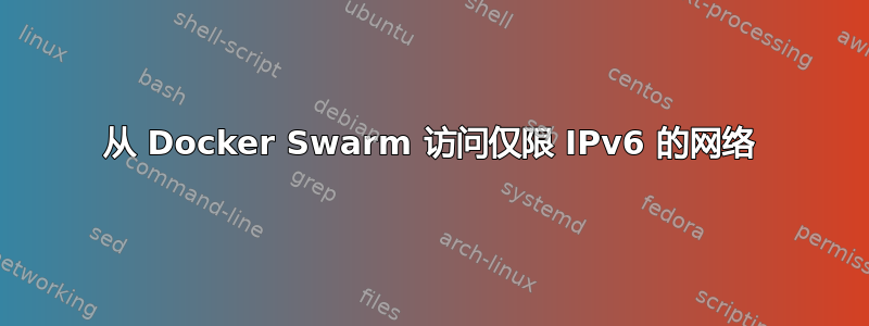 从 Docker Swarm 访问仅限 IPv6 的网络