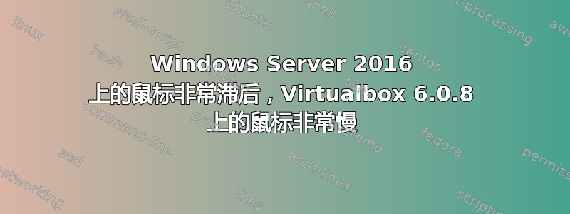 Windows Server 2016 上的鼠标非常滞后，Virtualbox 6.0.8 上的鼠标非常慢