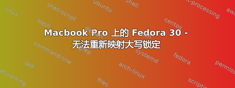 Macbook Pro 上的 Fedora 30 - 无法重新映射大写锁定